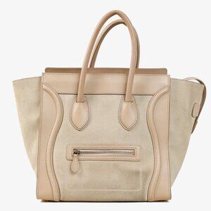 Celine Mini Luggage Sahara Beige Top Handle Leather & Suede Bag